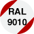 Blanco Ral 9010 Franja Roja