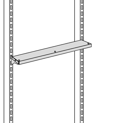 [041117] Estante metálico inclinable - Dim.: 625x107x30h mm - Gris ral 7035