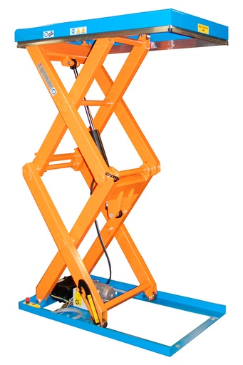 [041554] Mesa elevadora electrohidráulica de doble tijera - Carga: 1000 kg - Dim. plataforma: 1300x800 mm