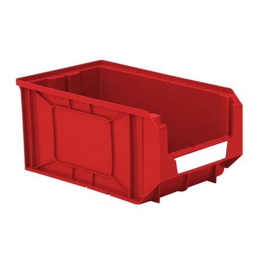 [041870] Caja plástica con apertura para almacenaje modelo Openbox K4 - Dim.: 205x345x163h mm - Rojo