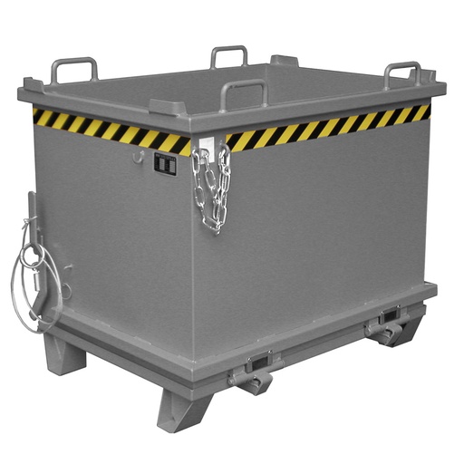 [042980] Contenedor de fondo abatible estándar - Capacidad 2 m³ - Dim.: 1035x1904x1465 mm - acero pintado