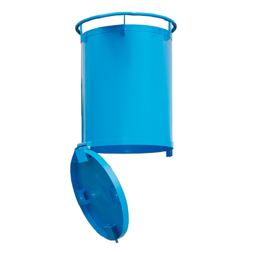 [043532] Contenedor cilíndrico de fondo abatible (sin ruedas) - Capacidad 0,45 m³ - Dim.: 868x1085 mm - acero pintado