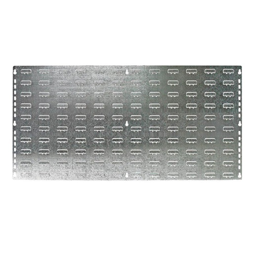 [043940] Pared trasera ranurada para cajas de estantería industrial - Dim.: 1000x18x1000h mm - Galvanizado