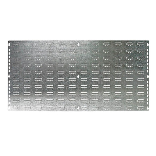 [043942] Pared trasera ranurada para cajas de estantería industrial - Dim.: 1300x18x1000h mm - Galvanizado