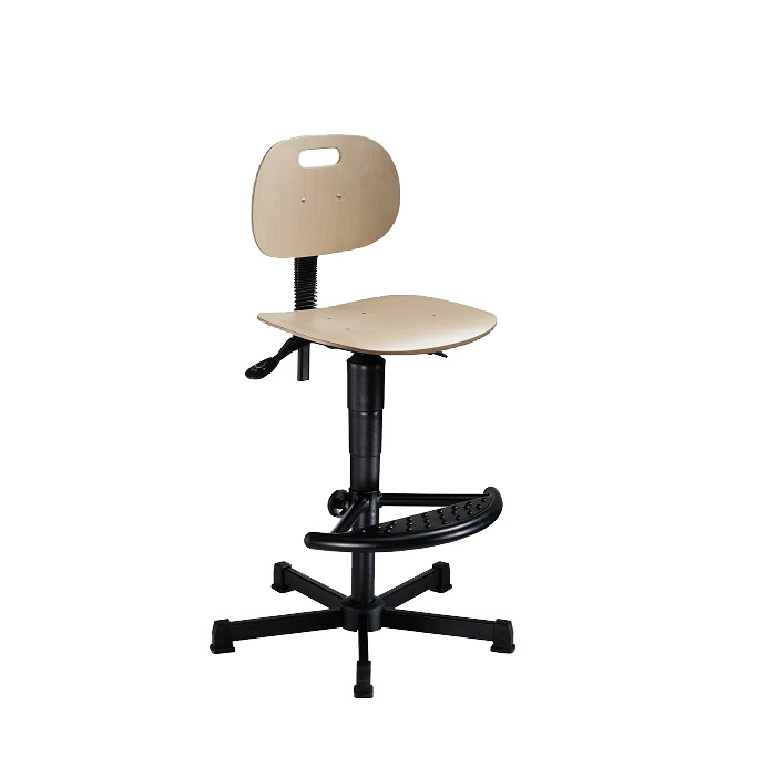 [044443] Silla para taller de madera regulable en altura e inclinación - Altura asiento.: 520 / 770h mm - Haya
