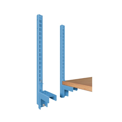 [044851] Montante metálico ranurado para panel vertical de banco de estándar - Dim.: 40x40x631h mm - Azul ral 5012
