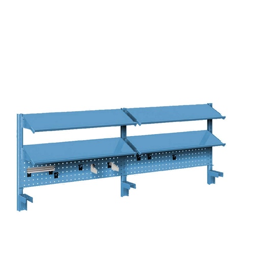 [044939] Panel vertical para banco de trabajo - Dim.: 2500x631h mm - Azul ral 5012