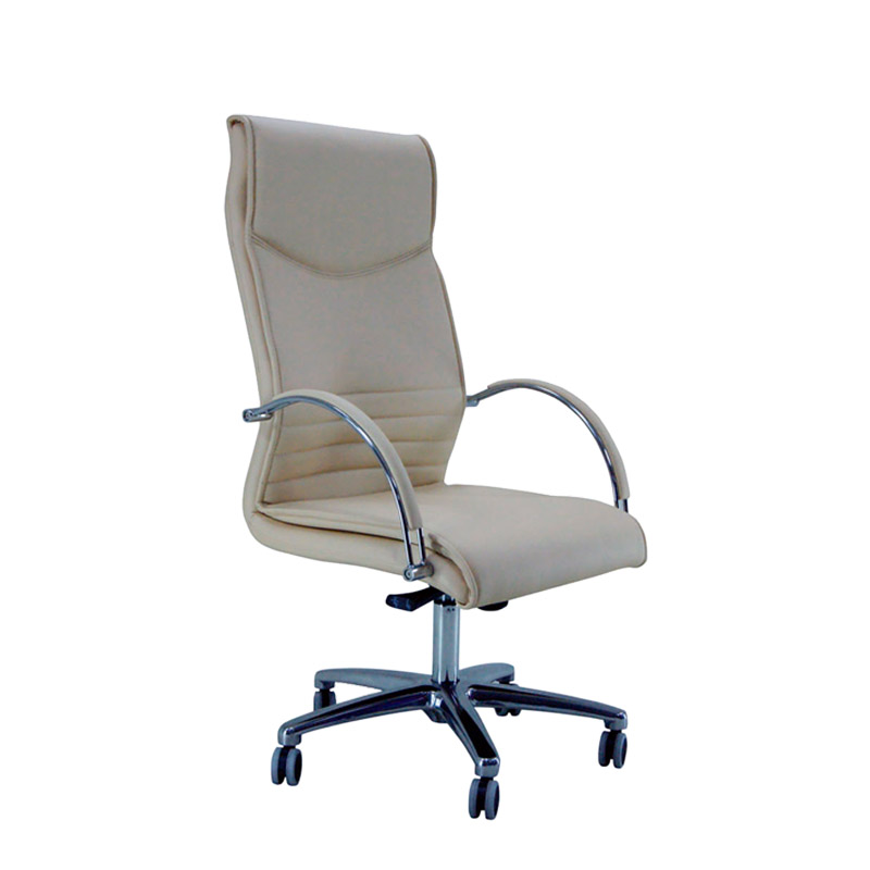 [045047] Sillón gerencia de piel ecológica - Dim.: 600x580x1260h mm - Vainilla