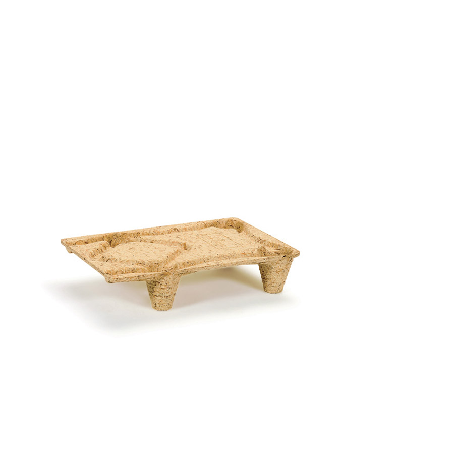 [045579] Palet de madera de fibra prensada - Dim.: 600x400x120h mm - 1/4 Euro size