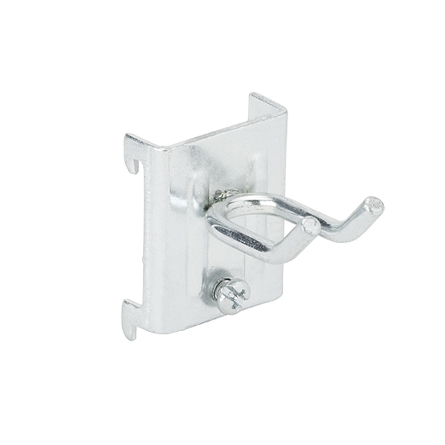 [045880] Pack de 5 ganchos dobles porta herramientas para panel perforado - Dim.: Ø6x200 mm - Acero cincado