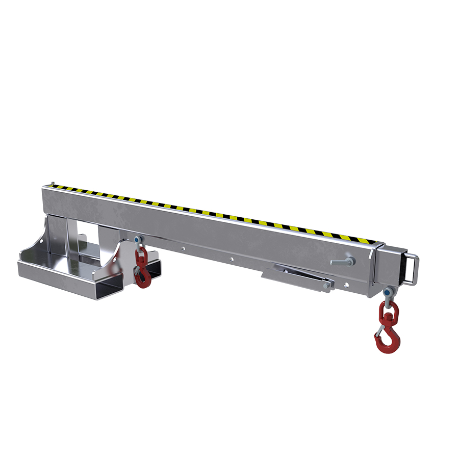 [046843] Brazo con gancho para carga y elevación mediante pinzas de carretilla - Dim.: 2160x490x480h mm - Galvanizado