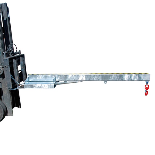 [046857] Brazo con gancho para carga y elevación mediante carretilla y apilador - Dim.: 610x2340x210h mm - Acero galvanizado