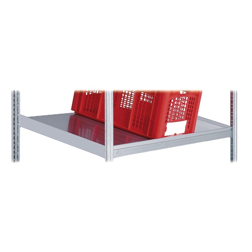 [046975] Estante metálico inclinado con rebordes (carga 100 kg) - Dim.: 1000x500x25h mm - Galvanizado