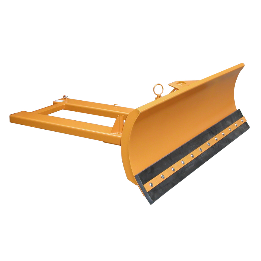 [047046] Pala quitanieves articulada con labio de goma para carretilla elevadora - Dim. pala: 1500x720h mm - Naranja ral 2000