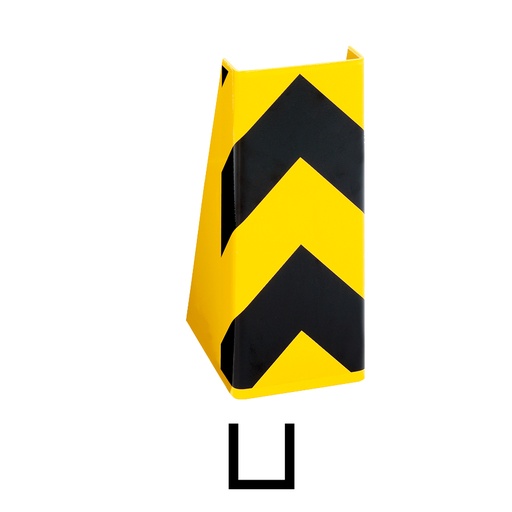 [047426] Protección metálica en U para puntal de bastidor de estantería - Dim.: 277x165x400h mm - amarillo ral 1003