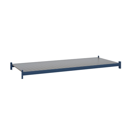 [047539] Estante metálico para estantería de media carga con paneles metálicos lisos - Dim.: 2700x1100x69h mm - azul ral 5010