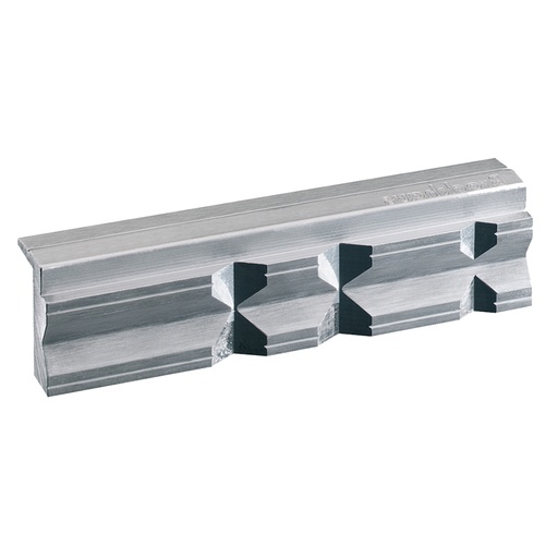 [047743] Par de mordazas de recambio para tornillo de banco de trabajo con superficie de aluminio - Ancho: 120 mm