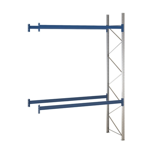 [047906] Estantería de paletización adicional con 2 niveles de carga de 3000 kg cada uno - Dim.: 2800x1100x4000h mm - Galvanizado y azul ral 5010