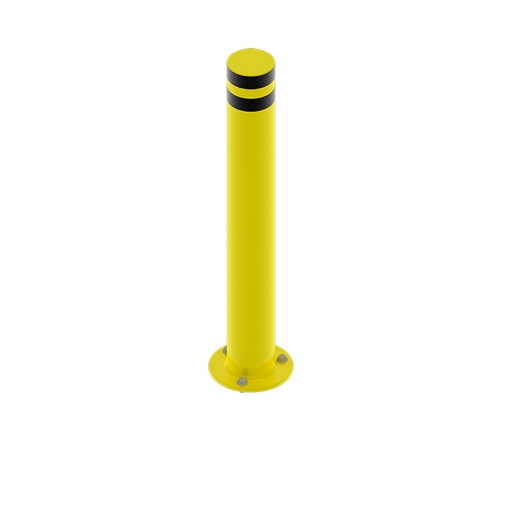[047945] Bolardo metálico de protección contra impactos para fijación al pavimento - Dim.: Ø159x1200h mm - Amarillo ral 1018