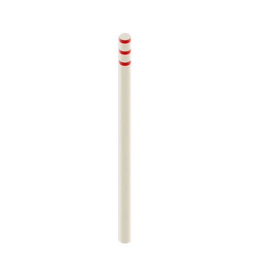 [047950] Bolardo metálico de protección contra impactos para hormigonar - Dim.: Ø76x1600h mm - Blanco ral 9010