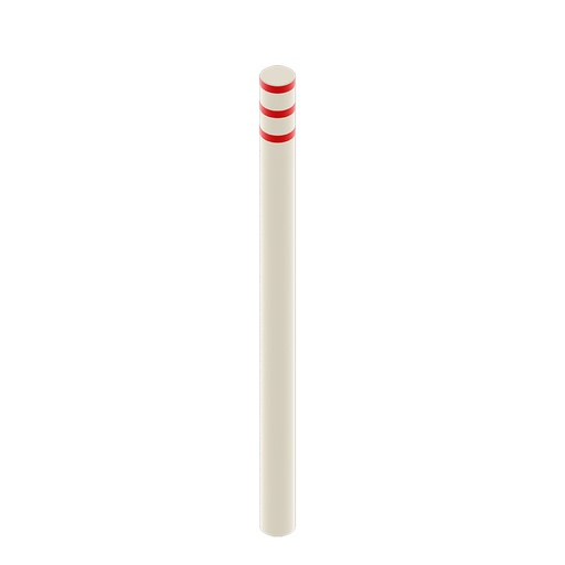[047952] Bolardo metálico de protección contra impactos para hormigonar - Dim.: Ø102x1600h mm - Blanco ral 9010