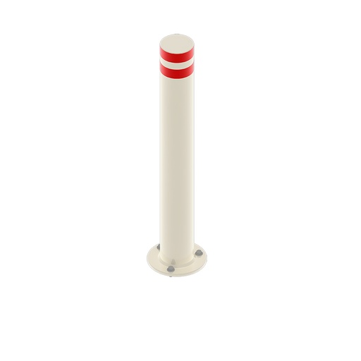 [047953] Bolardo metálico de protección contra impactos para fijación al pavimento - Dim.: Ø159x1200h mm - Blanco ral 9010