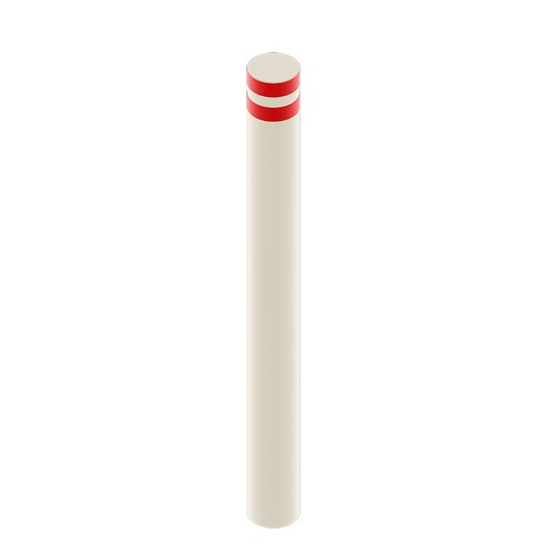 [047954] Bolardo metálico de protección contra impactos para hormigonar - Dim.: Ø159x1600h mm - Blanco ral 9010