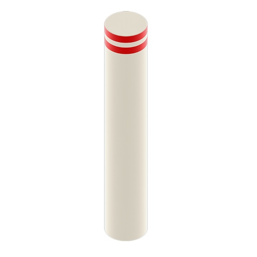 [047956] Bolardo metálico de protección contra impactos para hormigonar - Dim.: Ø273x1600h mm - Blanco ral 9010