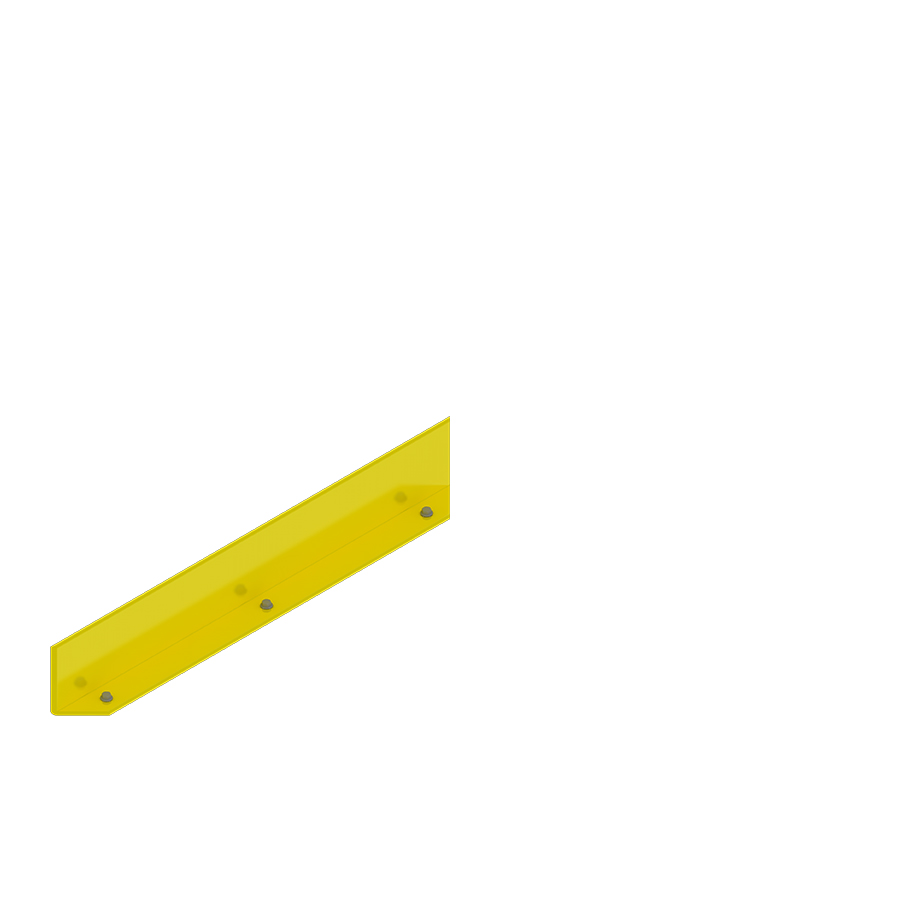 [047962] Zócalo metálico angular para protección contra impactos - Dim.: 1000x75x150h mm - Amarillo ral 1018
