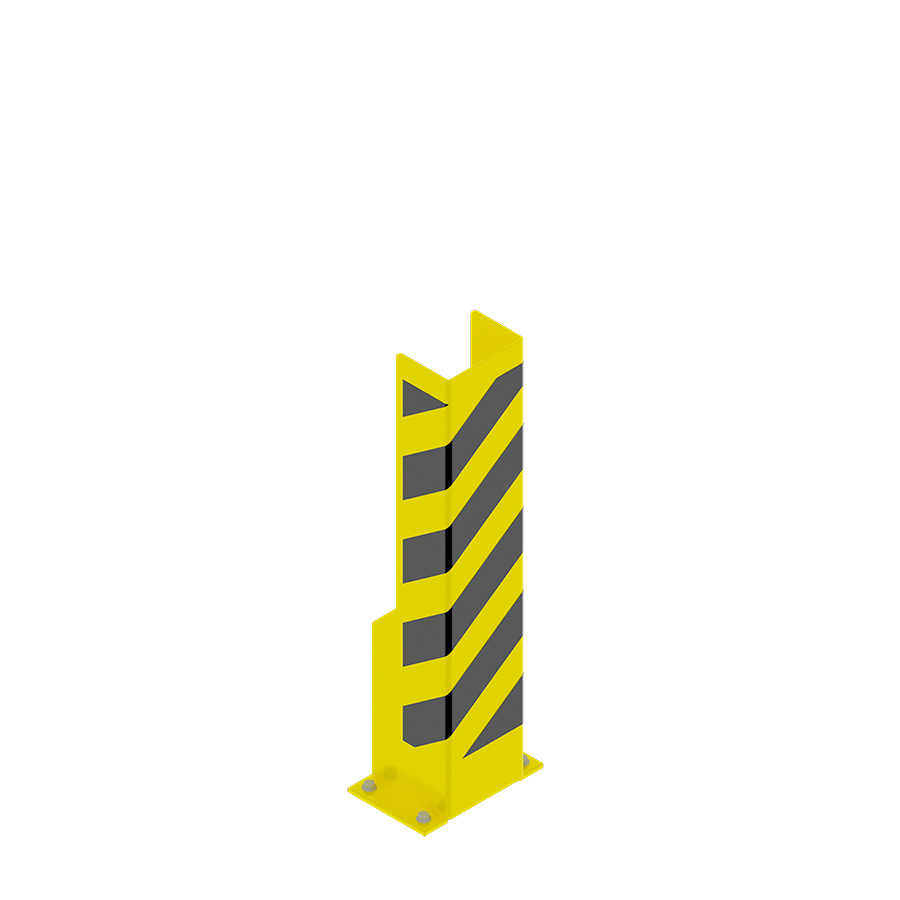[047971] Protección metálica para puntal de estantería en forma de U - Dim.: 160x160x800h mm - amarillo ral 1018