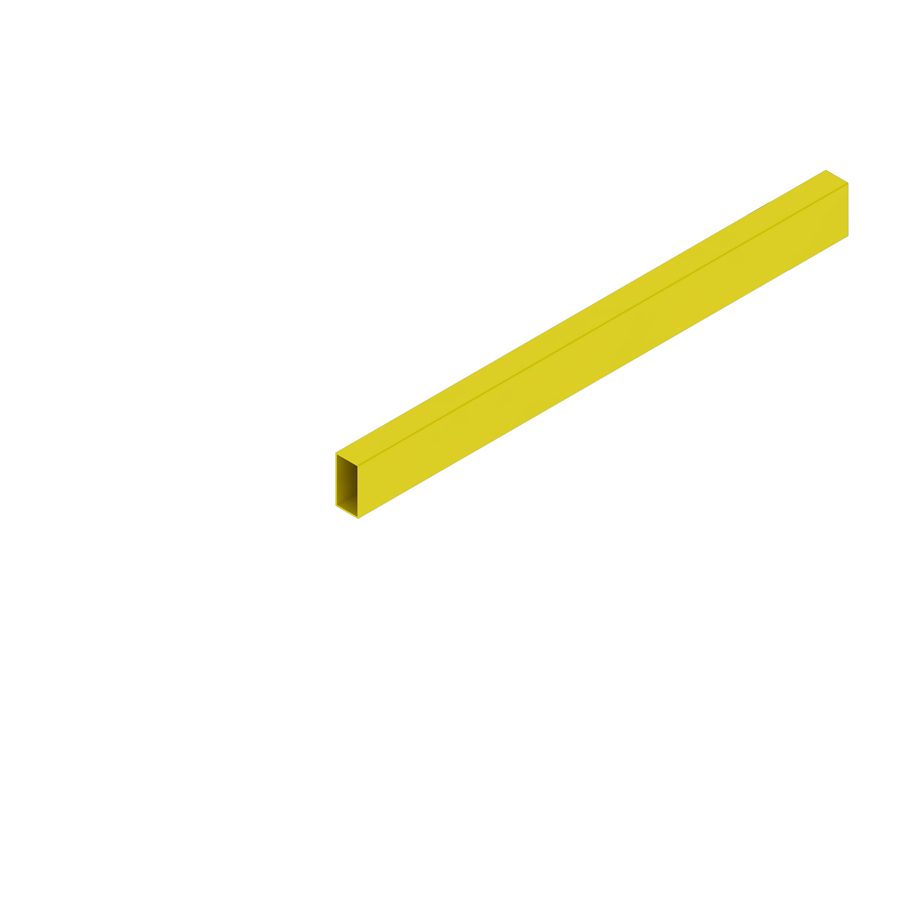 [048023] Par de travesaños metálicos para zócalo modular contra impactos - Dim.: 1000x50x100h mm - Amarillo ral 1080