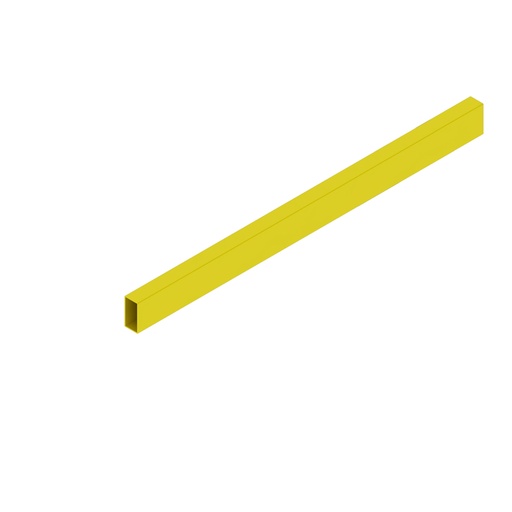 [048028] Par de travesaños metálicos para zócalo modular contra impactos - Dim.: 1600x50x100h mm - Amarillo ral 1080