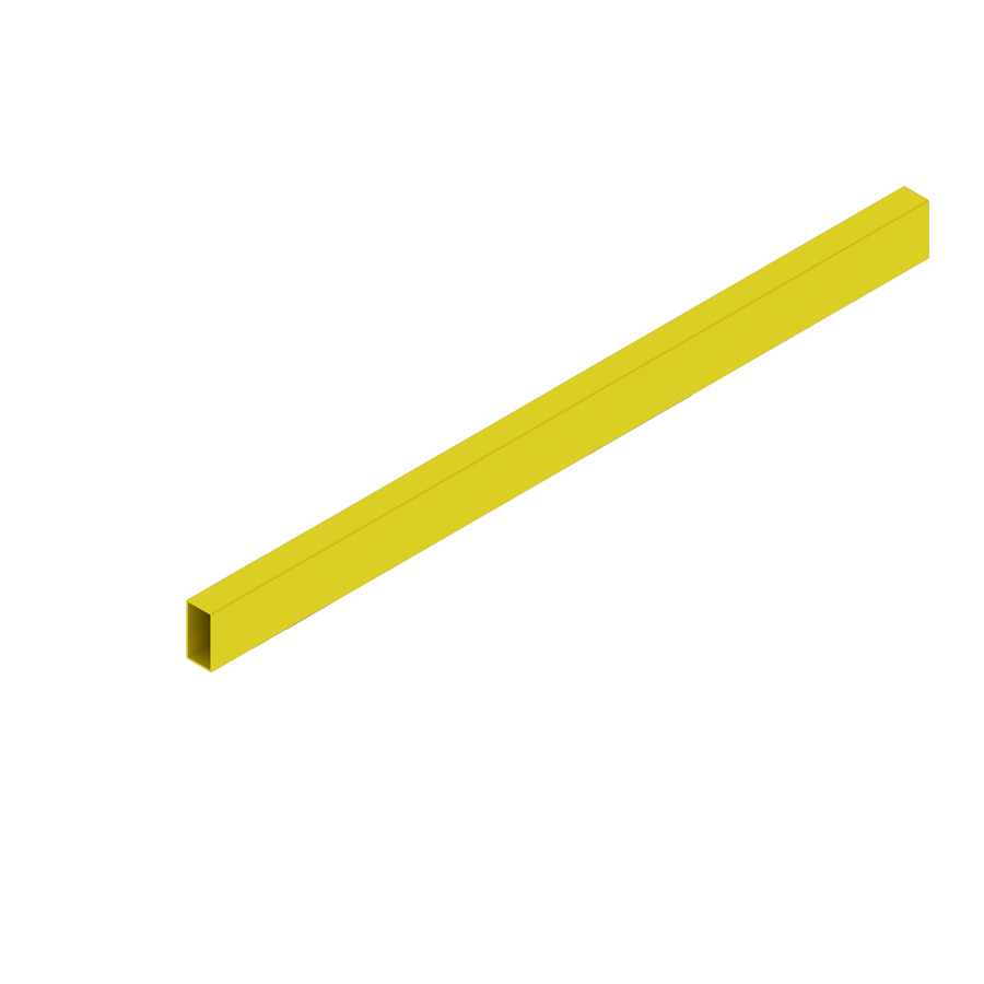 [048030] Par de travesaños metálicos para zócalo modular contra impactos - Dim.: 1800x50x100h mm - Amarillo ral 1080