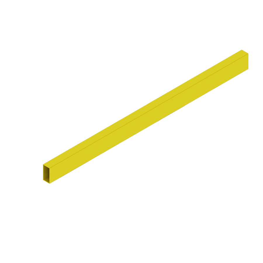[048031] Par de travesaños metálicos para zócalo modular contra impactos - Dim.: 1900x50x100h mm - Amarillo ral 1080
