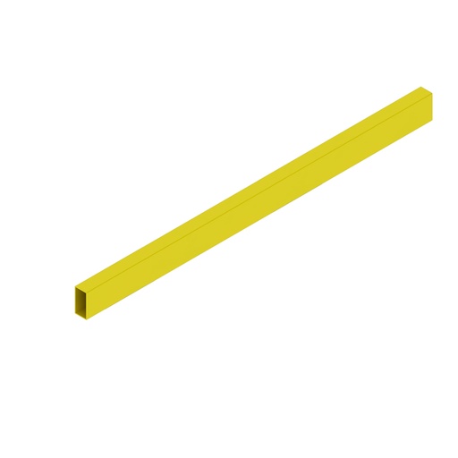 [048031] Par de travesaños metálicos para zócalo modular contra impactos - Dim.: 1900x50x100h mm - Amarillo ral 1080