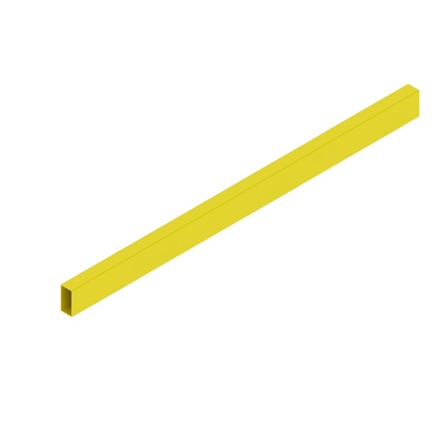 [048032] Par de travesaños metálicos para zócalo modular contra impactos - Dim.: 2000x50x100h mm - Amarillo ral 1080