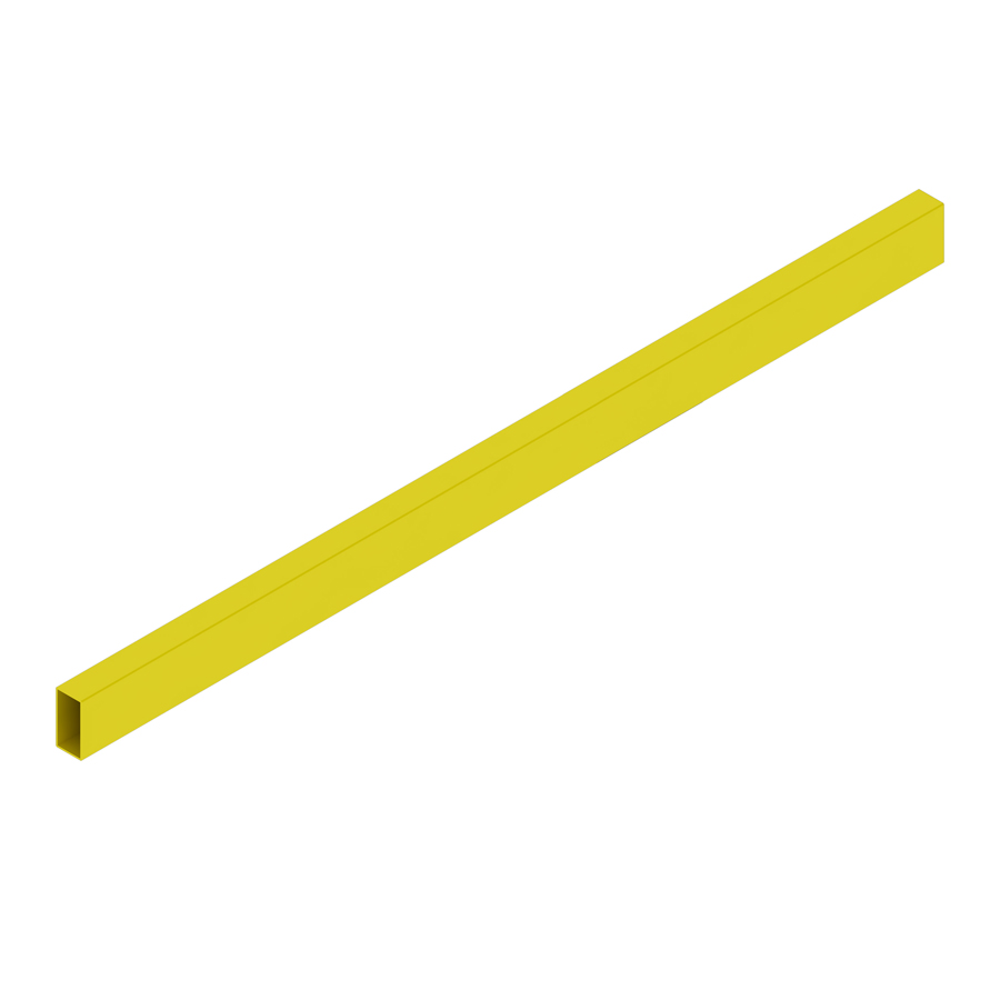 [048033] Par de travesaños metálicos para zócalo modular contra impactos - Dim.: 2400x50x100h mm - Amarillo ral 1080