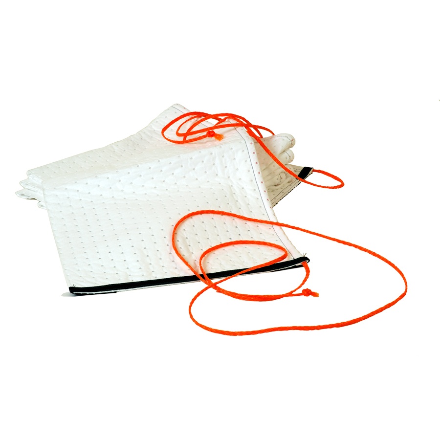 [048058] Pack de 2 bandas absorbentes con cabo para aceites - Dim.: 22000x500 mm - Blanco