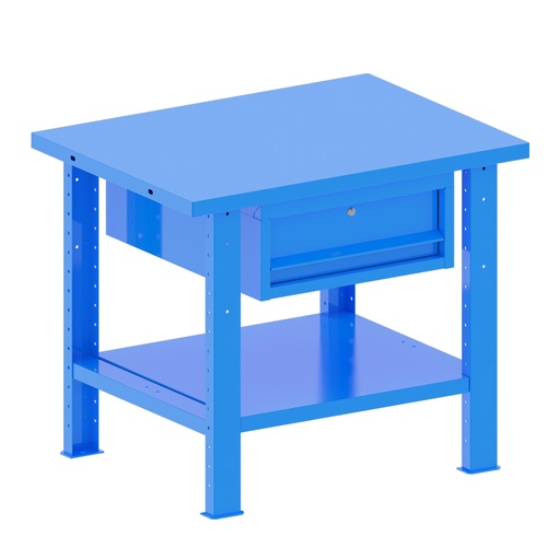 [048170] Banco de trabajo desmontable con encimera de acero - Dim.: 1000x750x840h mm - Azul ral 5012