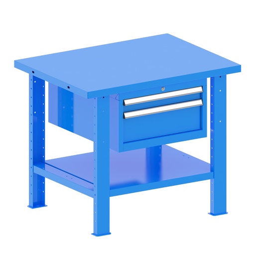 [048176] Banco de trabajo desmontable con encimera de acero - Dim.: 1000x750x840h mm - Azul ral 5012