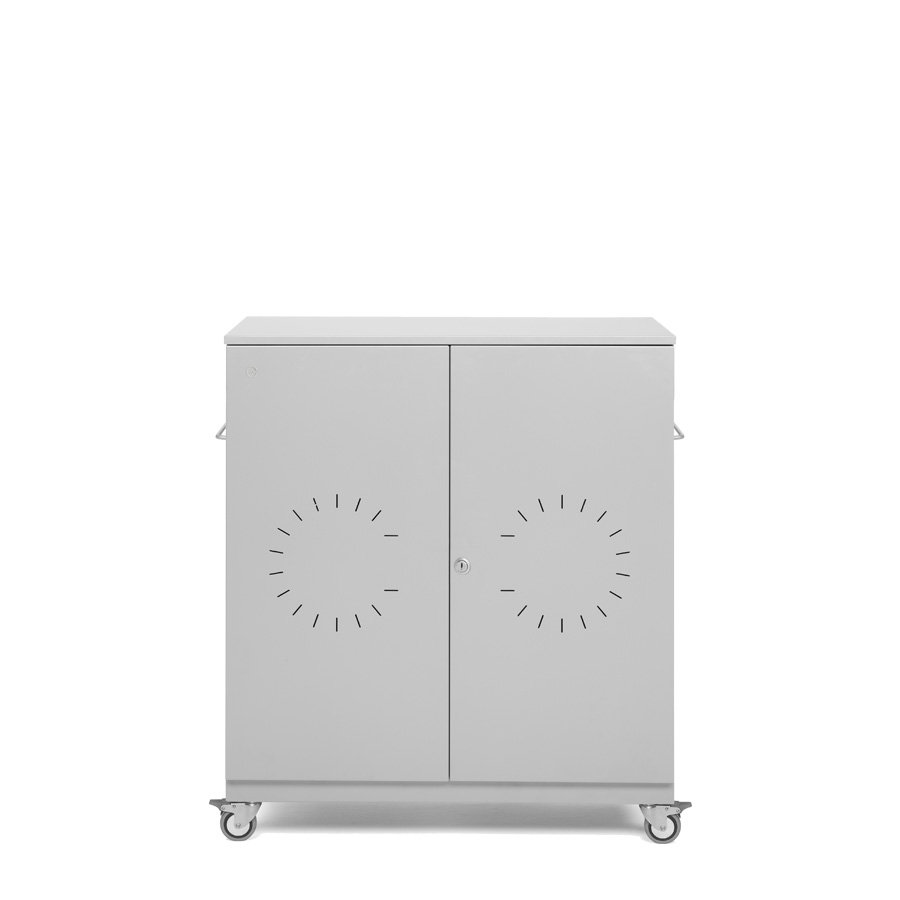 [048920] Armario para el almacenamiento de ordenadores portátiles a una cara - Dim.: 950x450x1100h mm - Gris ral 7035