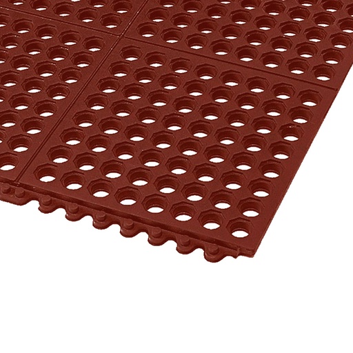 [048931] Loseta plástica perforada para ambientes húmedos - Dim.: 910x910x14,5h mm - Granate