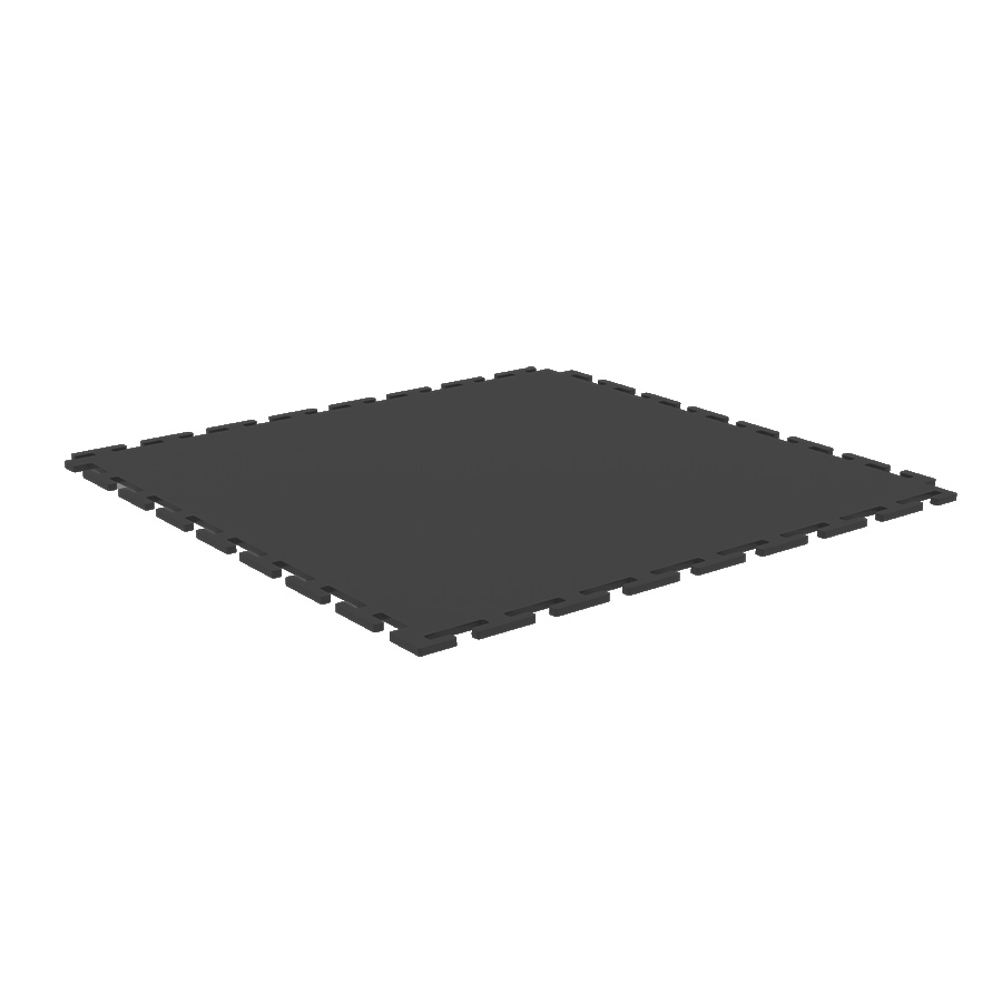 [048960] Pack de 10 losetas de PVC encajables con superficie rugosa - Dim.: 501x501x5h mm - Negro