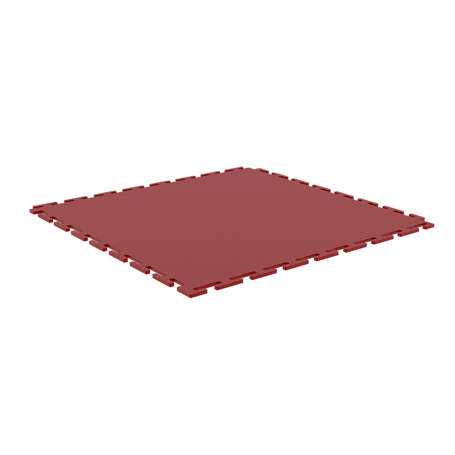 [048968] Pack de 10 losetas de PVC encajables con superficie rugosa - Dim.: 501x501x5h mm - Rojo