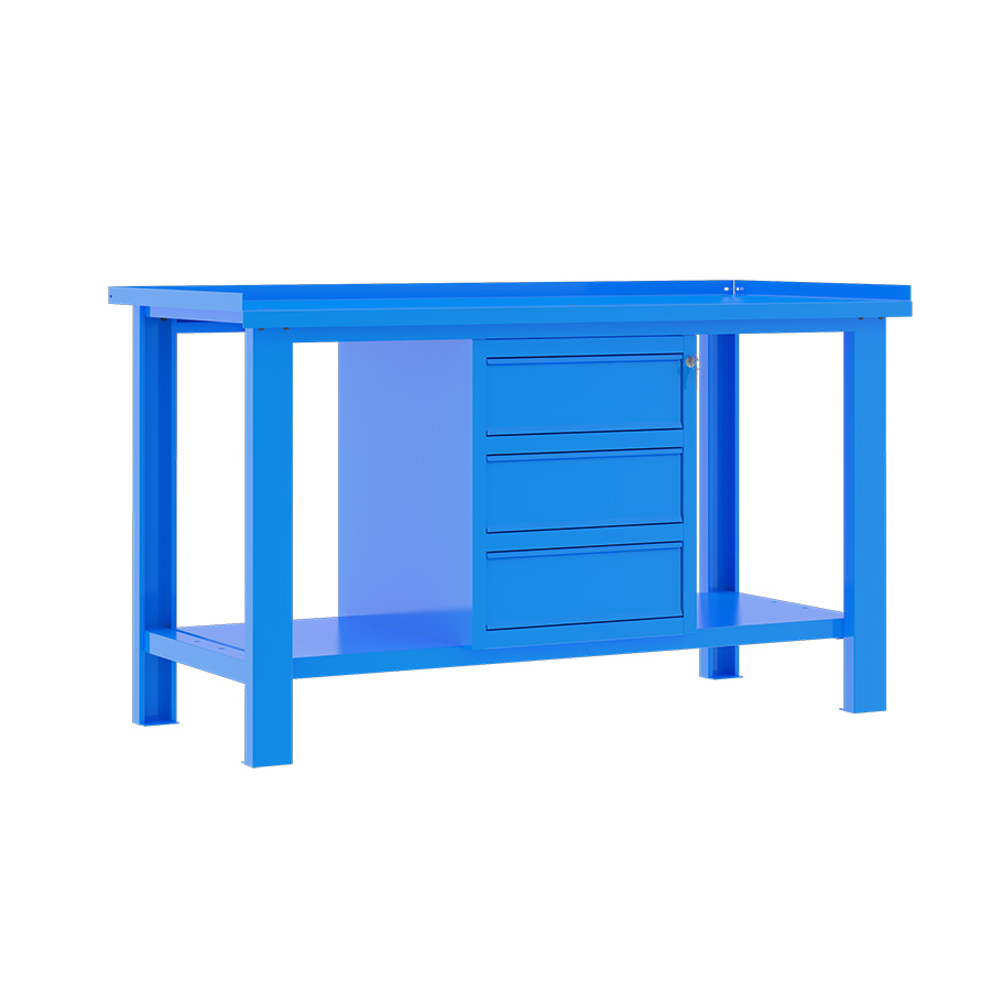 [049321] Banco de trabajo desmontable con encimera de acero - Dim.: 1500x700x890h mm - Azul ral 5015
