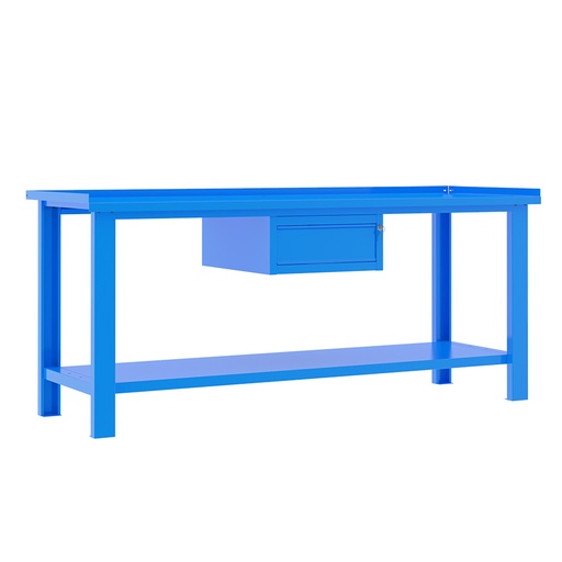 [049348] Banco de trabajo desmontable con encimera de acero - Dim.: 2000x700x890h mm - Azul ral 5015
