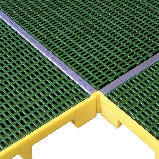 [049503] Perfil metálico para la unión de cubetas colectoras - Dim.: 1195x40x35h mm - Inoxidable
