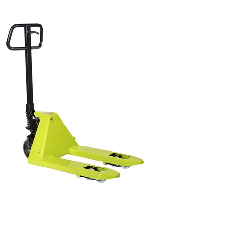 [049610] Transpaleta manual super corta - Dim. palas 600x525 mm - Carga 2500 kg - Verde Pantone 382C