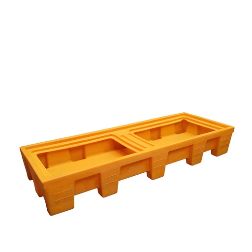 [049634] Cubeto de retención de plástico - Cap.: 450 lts. - Dim.: 2579x936x395h mm - Amarillo