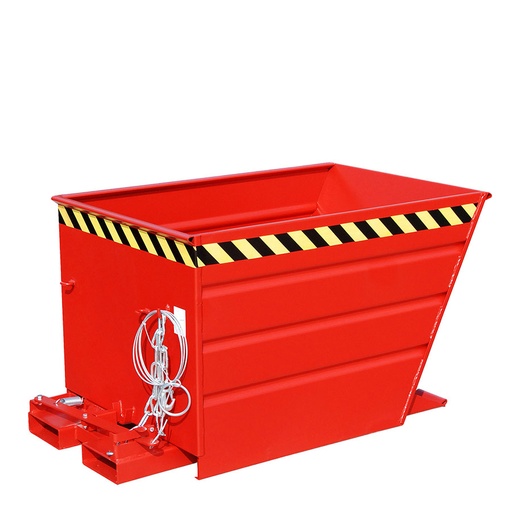 [049760] Contenedor autobasculante eco - Capacidad 0,55 m³ - Dim.: 1370x800x730 mm - rojo ral 3000